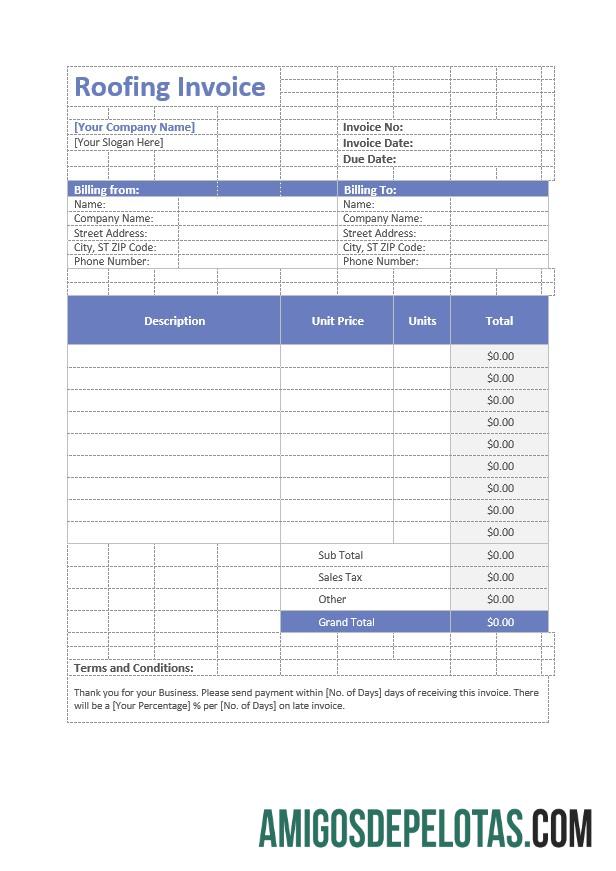 realista Modelo de fatura de telhado